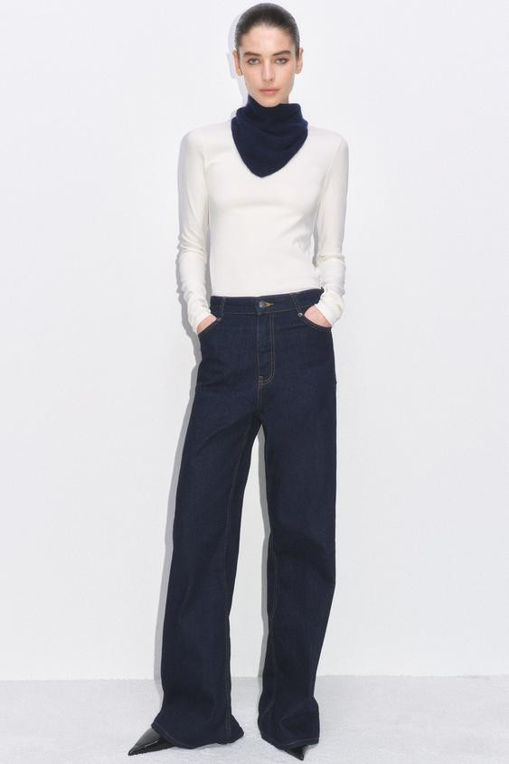 ZW COLLECTION HIGH-WAIST WIDE LEG JEANS | Zara US