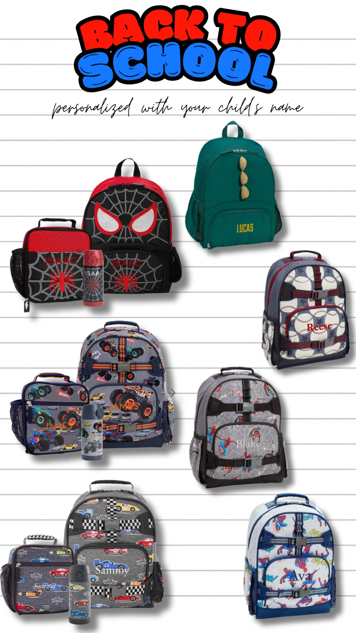 Back to school backpack sale at Pottery Barn . Personalize it with your child’s name ! I love the Spiderman one for my son 😍

#LTKSummerSales #LTKBacktoSchool #LTKKids