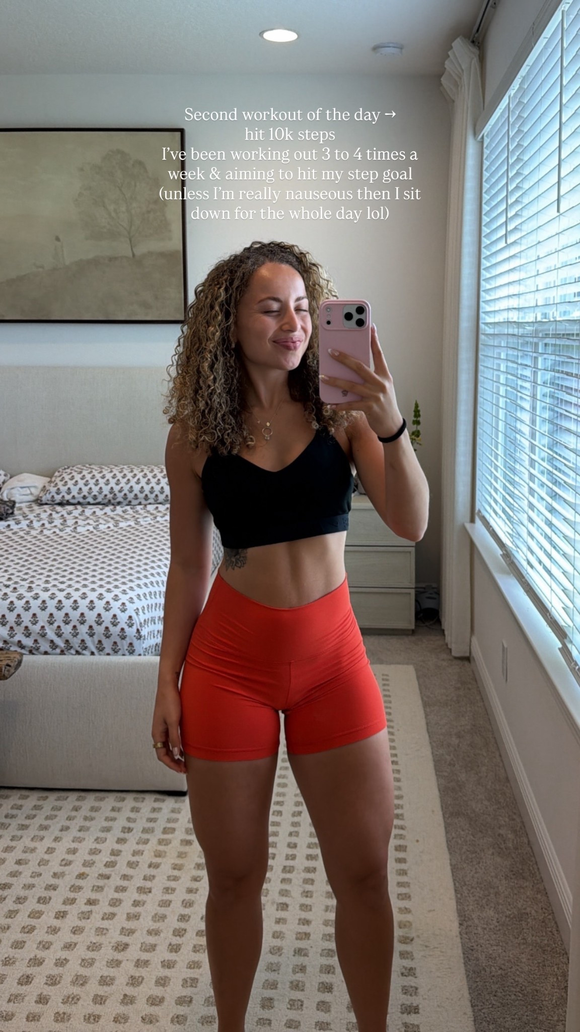 Second workout of the day -> hit 10k steps
I’ve been working out 3 to 4 times a week & aiming to hit my step goal (unless I’m really nauseous then I sit down for the whole day lol)

#LTKfitnessgoals #LTKActive #LTKBump