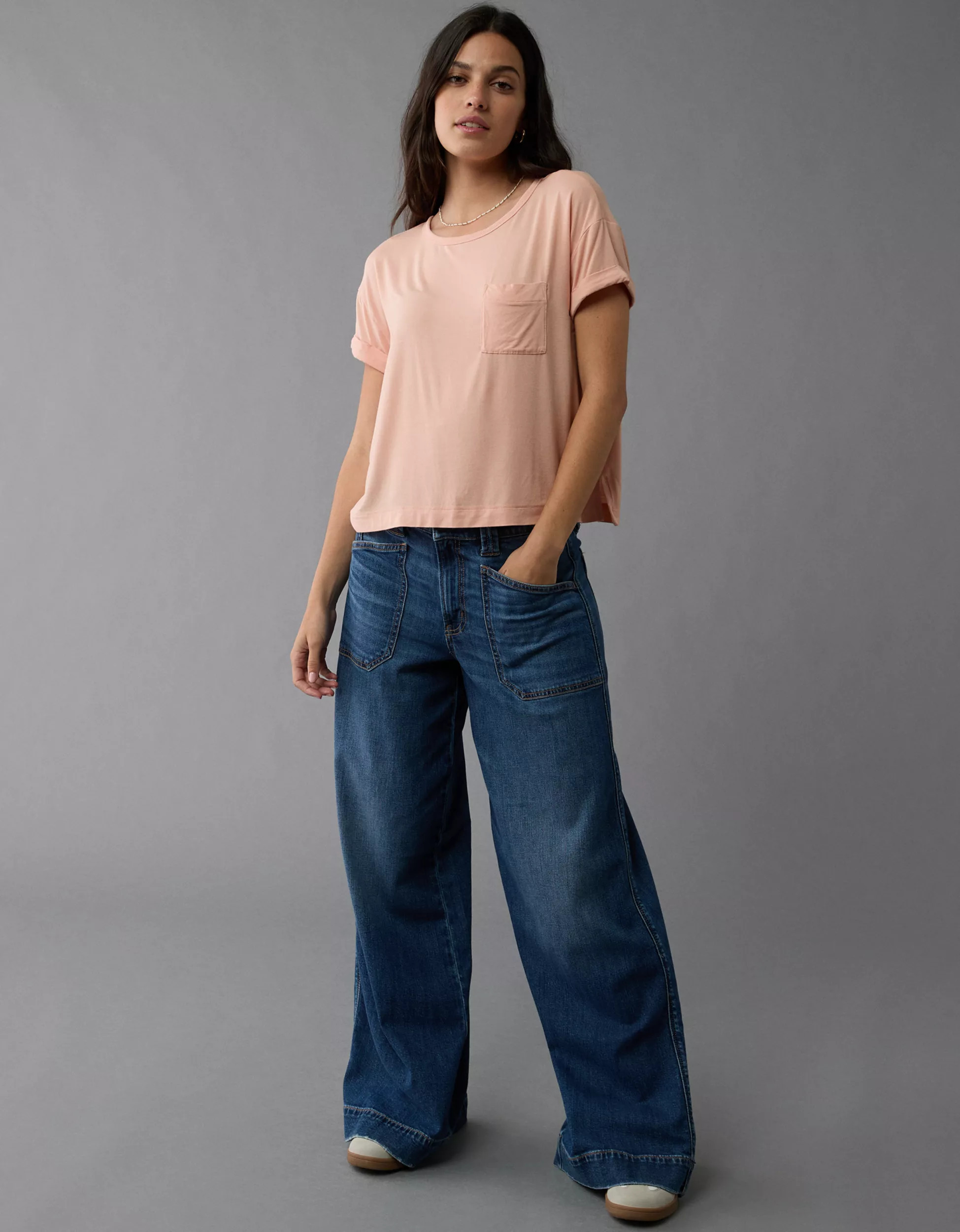 AE Soft & Sexy Oversized Pocket T-Shirt | American Eagle Outfitters (US & CA)