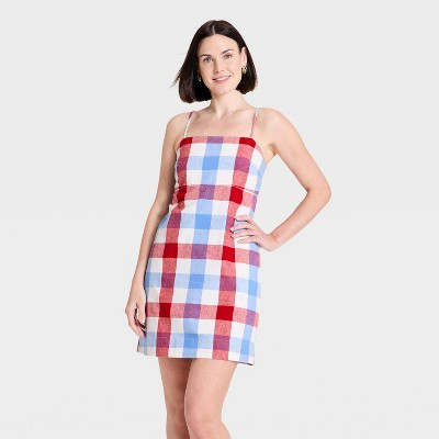 Women's Linen Mini Dress - A New Day™ White L | Target