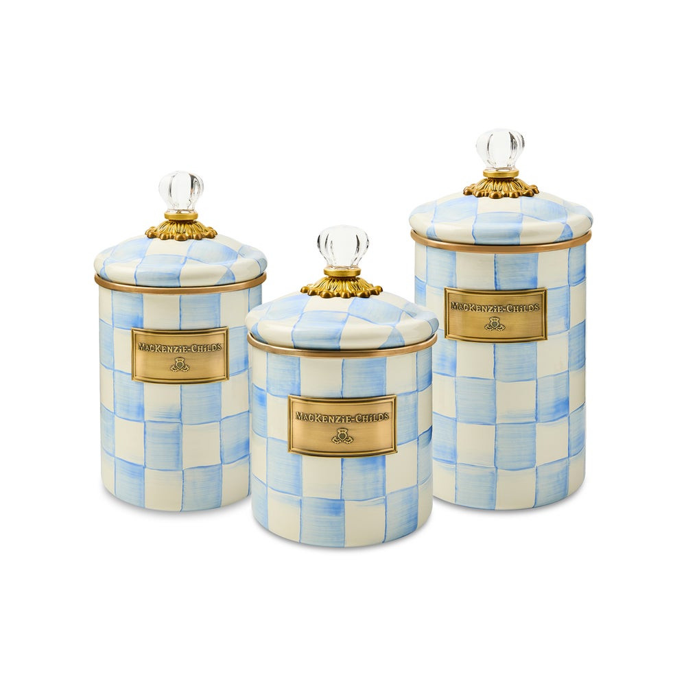 Sky Check Medium Canister | MacKenzie-Childs