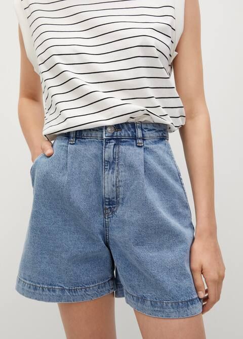 Slouchy-Shorts mit Bundfalten | MANGO (DE)