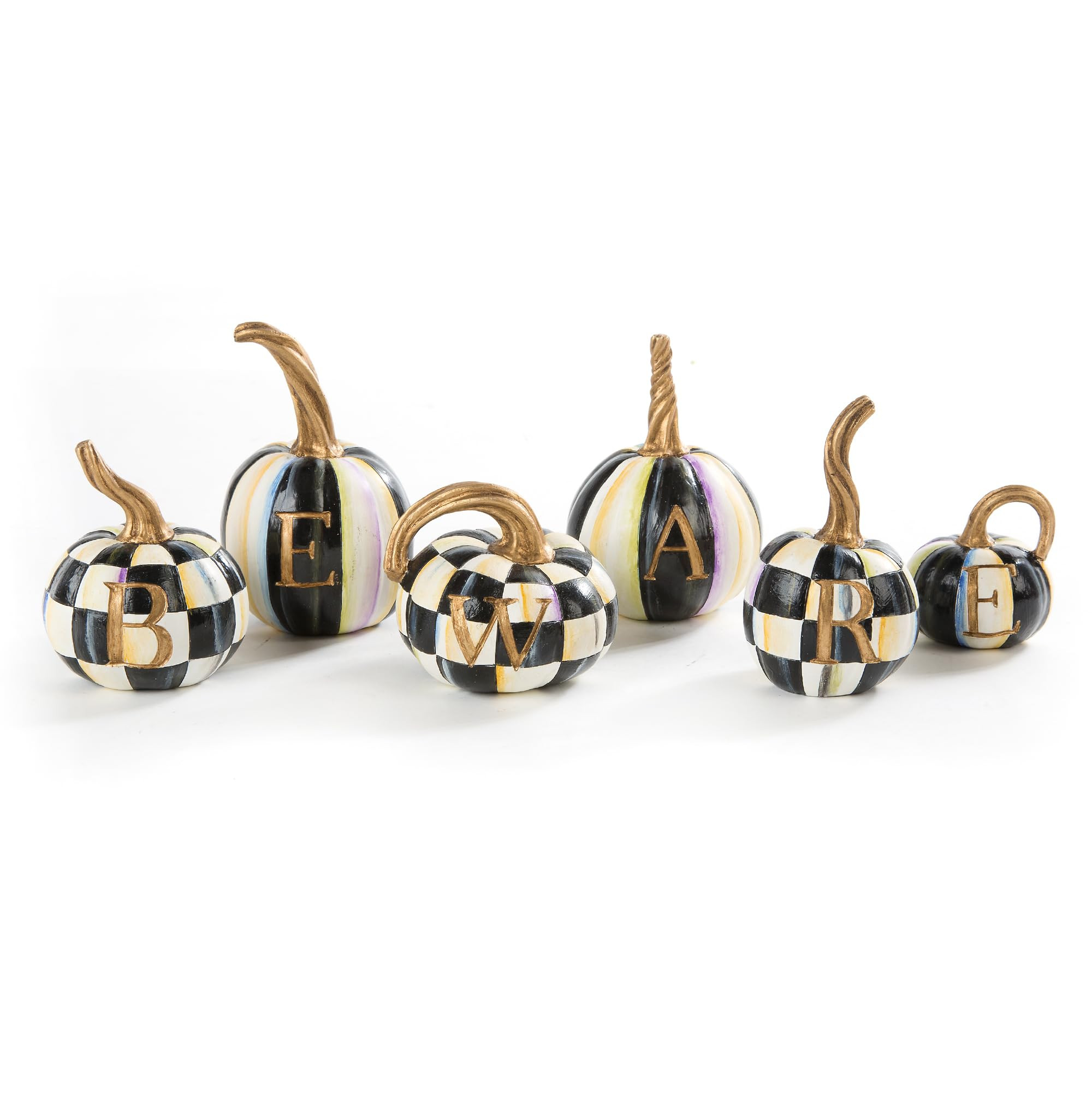 MACKENZIE-CHILDS “Beware” Resin Pumpkin Decor Set, Decorative Halloween Decor for Home Decora... | Amazon (US)