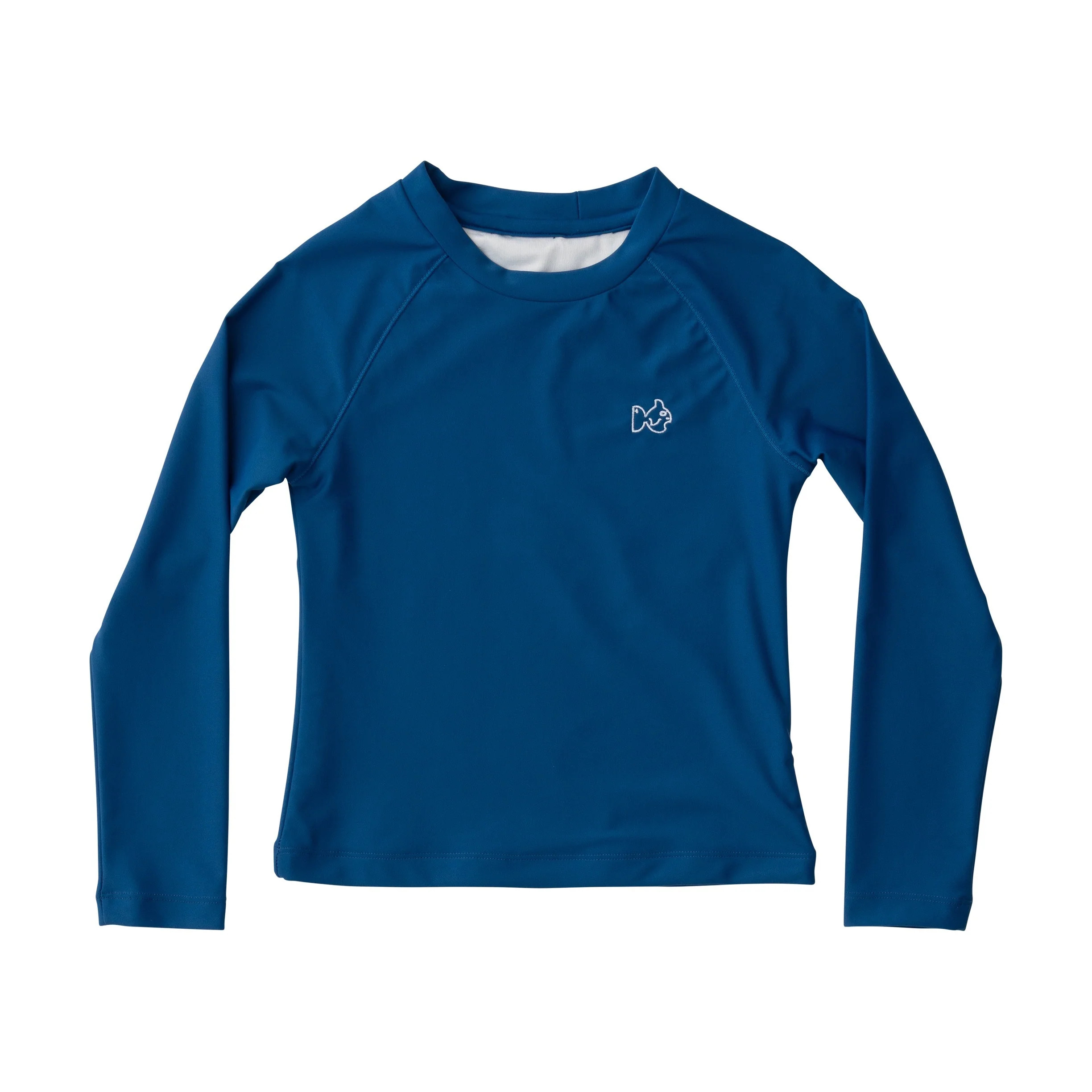 Boys' Reef Rashguard Swim Shirt in Solid Set Sail Navy Blue | PRODOH