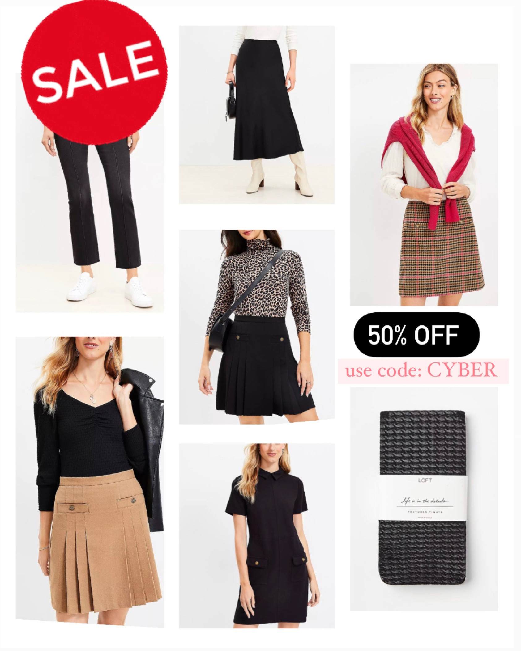 50% off skirts, dresses, pants, EVERYTHING @loft . Use code CYBER! 

#LTKworkwear #LTKsalealert #LTKover40