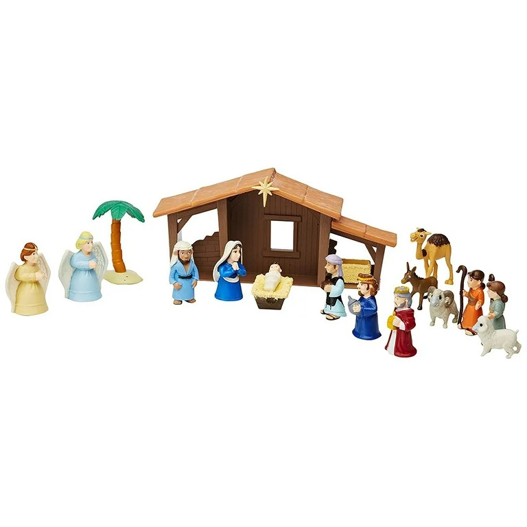 Nativity Playset for Children - 19 Pieces by BibleToys - Includes Mary, Joseph, Baby Jesus - Chri... | Walmart (US)