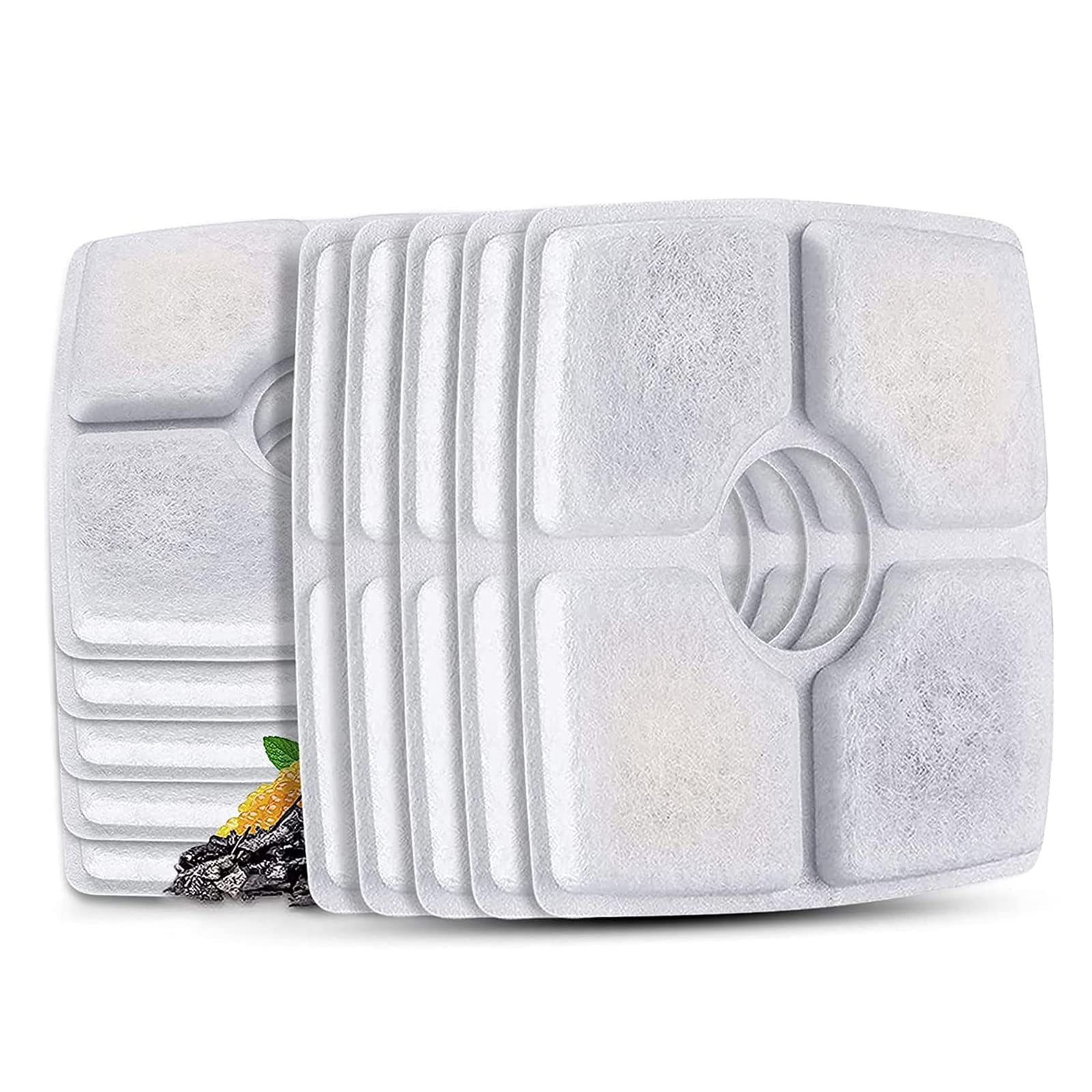 Cat Water Fountain Filters,10 Pack Replacement Filter Fit for Top Square 84oz/2.5L Cat Pet Founta... | Amazon (US)