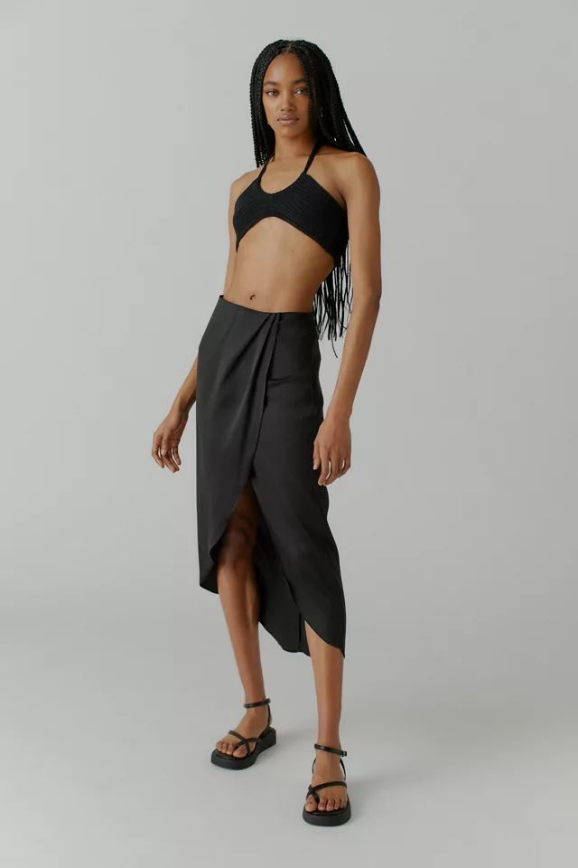 UO Kelly Tulip Wrap Midi Skirt | Urban Outfitters (US and RoW)