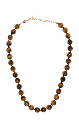 Eye of the Tiger 18K Gold-Plated Pearl and Tigers Eye Necklace | Moda Operandi (Global)