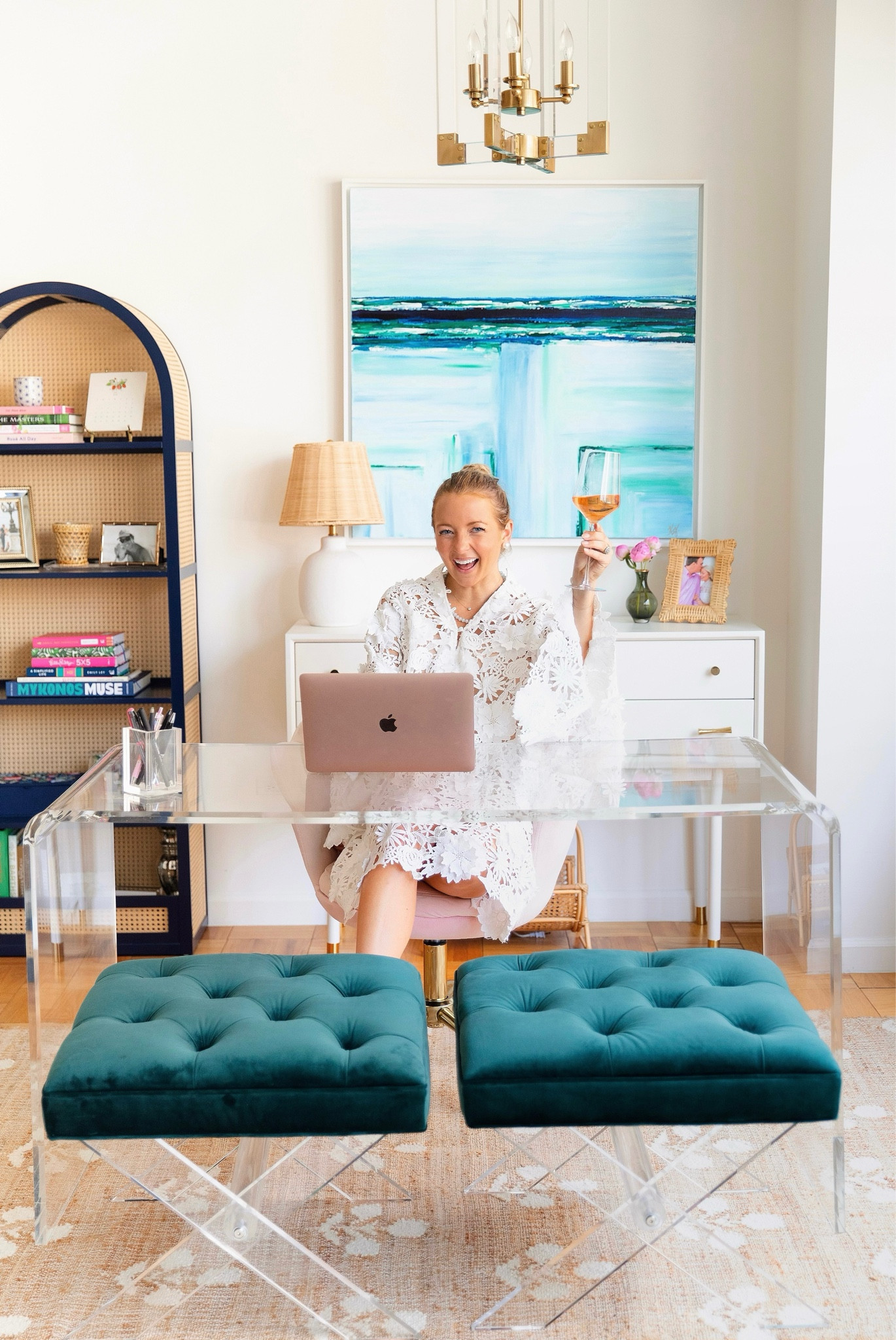 My home office setup and decor! 💻 #homeoffice #officespace #apartmentdecor 

#LTKhome #LTKstyletip #LTKBacktoSchool