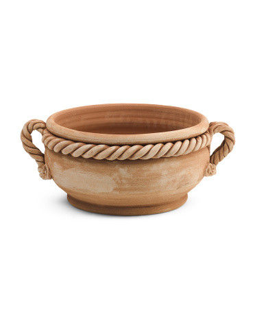 Made In Italy 16in Rope Handle Terracotta Planter | Marshalls