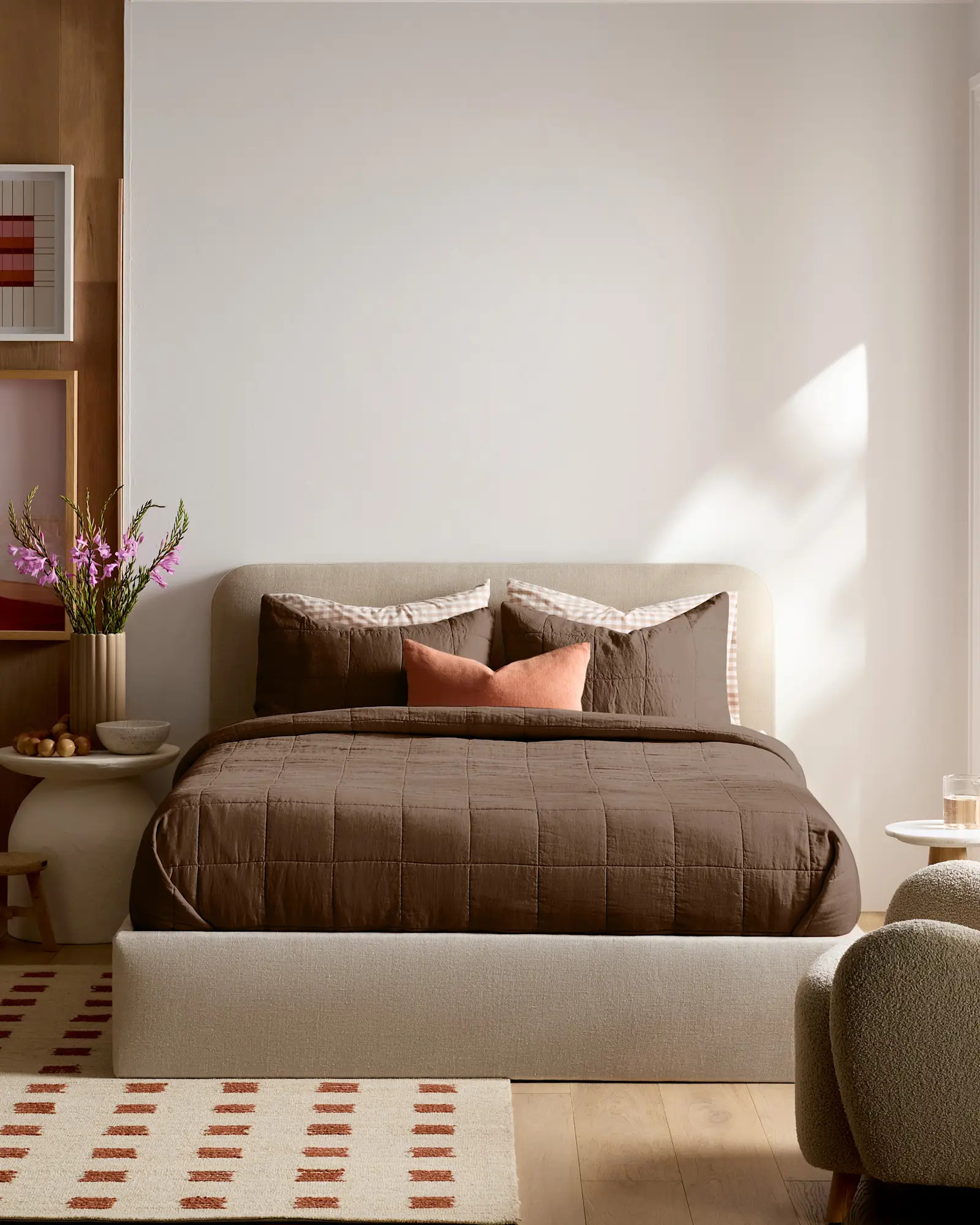 Lightweight European Linen Box Quilt | Quince