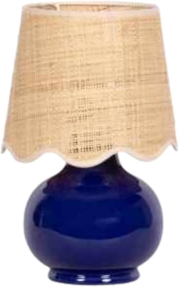 Benton Ceramic Table Lamp with Fabric Shade \u2013 13" Bedside Accent Lamp for Bedroom, Living Ro... | Amazon (US)