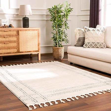 Hauteloom Deren Living Room, Bedroom Bohemian Shag Area Rug - Soft Shaggy Farmhouse - High Plush ... | Amazon (US)