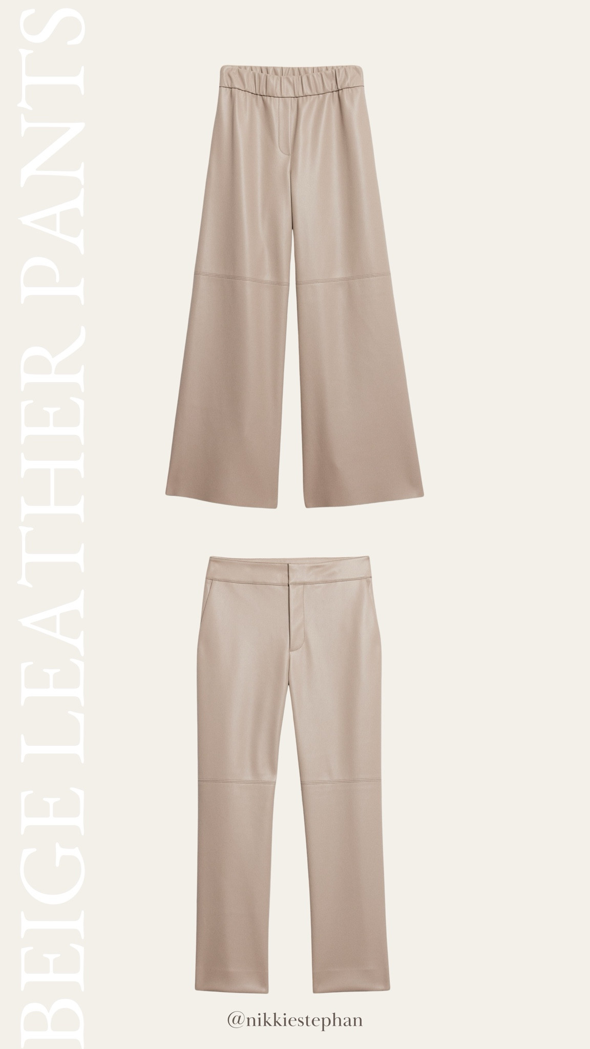 Beige leather pants in two different styles!! I love the quality of these!!! 

#LTKSeasonal #LTKSaleAlert #LTKStyleTip