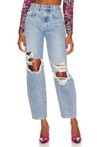 Lovers and Friends Easton High Rise Balloon Leg in Bungalow Embellish from Revolve.com | Revolve Clothing (Global)