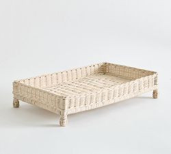 Mark D. Sikes Footed Woven Tray | Pottery Barn (US)