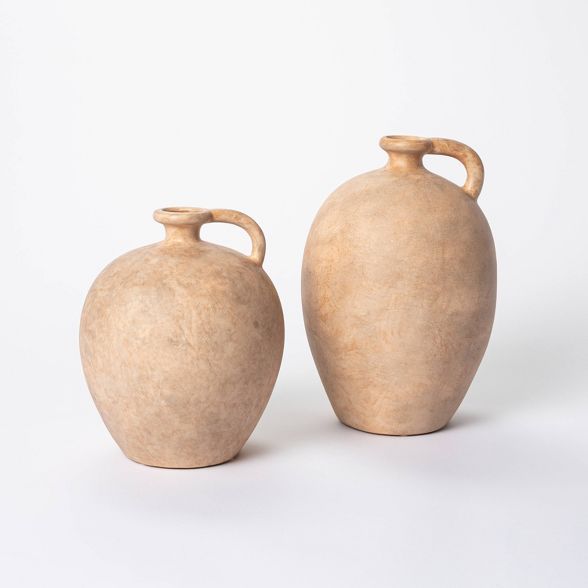 8" x 7" Weathered Jug Vase Brown - Threshold™ designed with Studio McGee | Target