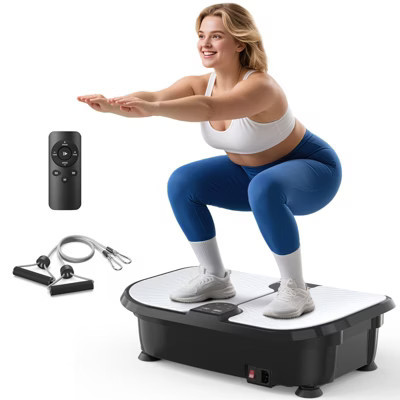 FEIERDUN Vibration Plate Exercise Machine, 400 LBS Capacity Vibration Plate for Lymphatic Drainage, Black | Target