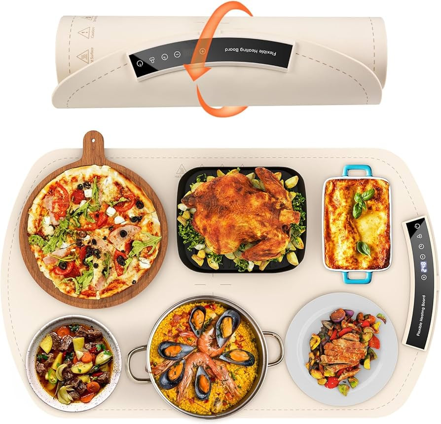 Food Warming Mat, Electric Warming Tray for Buffets & Parties, Silicone Heating Mat for Food with... | Amazon (US)