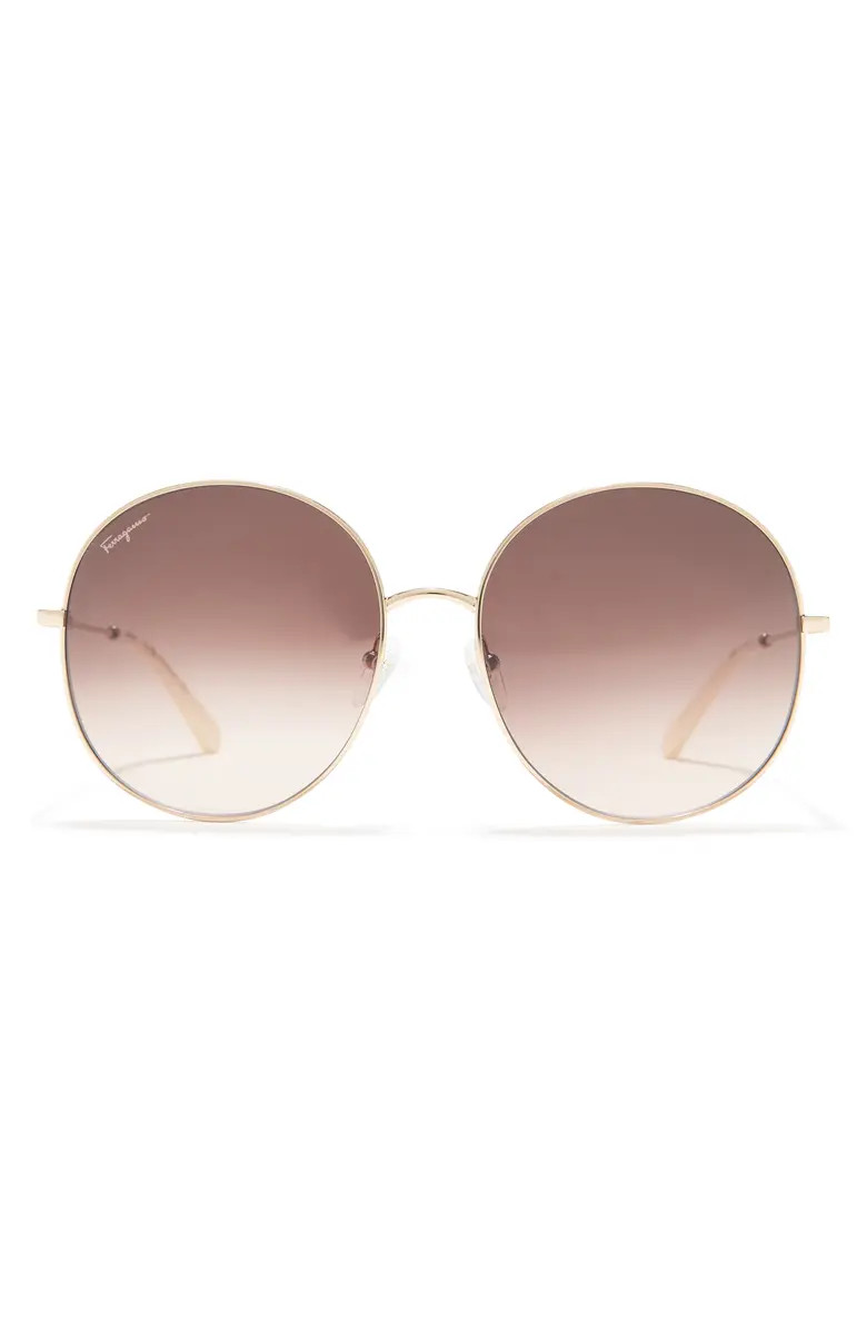 Salvatore Ferragamo 60mm Round Sunglasses | Nordstromrack | Nordstrom Rack