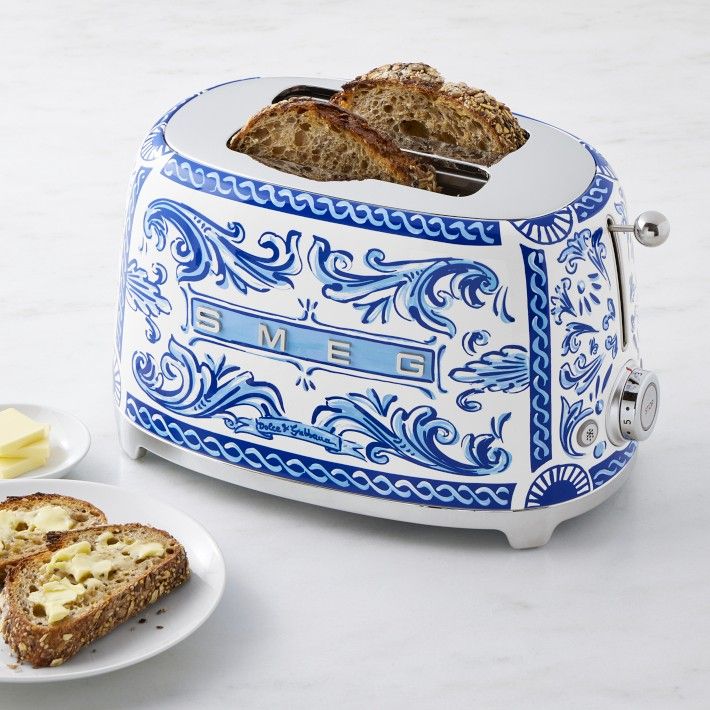 SMEG Dolce & Gabbana 2-Slice Toaster, Blu Mediterraneo | Williams-Sonoma