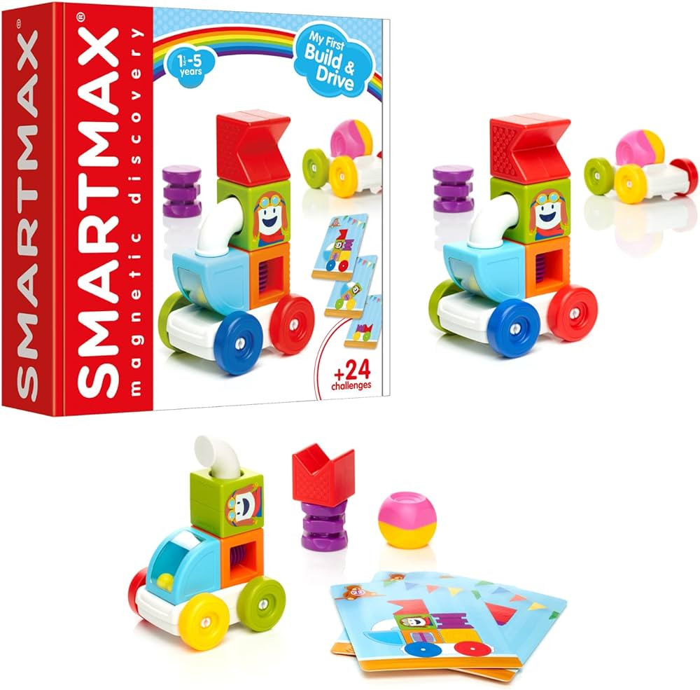 SmartMax My First Build and Drive Magnetic Building Vehicle STEM Play Set for Ages 1-5 | Amazon (US)