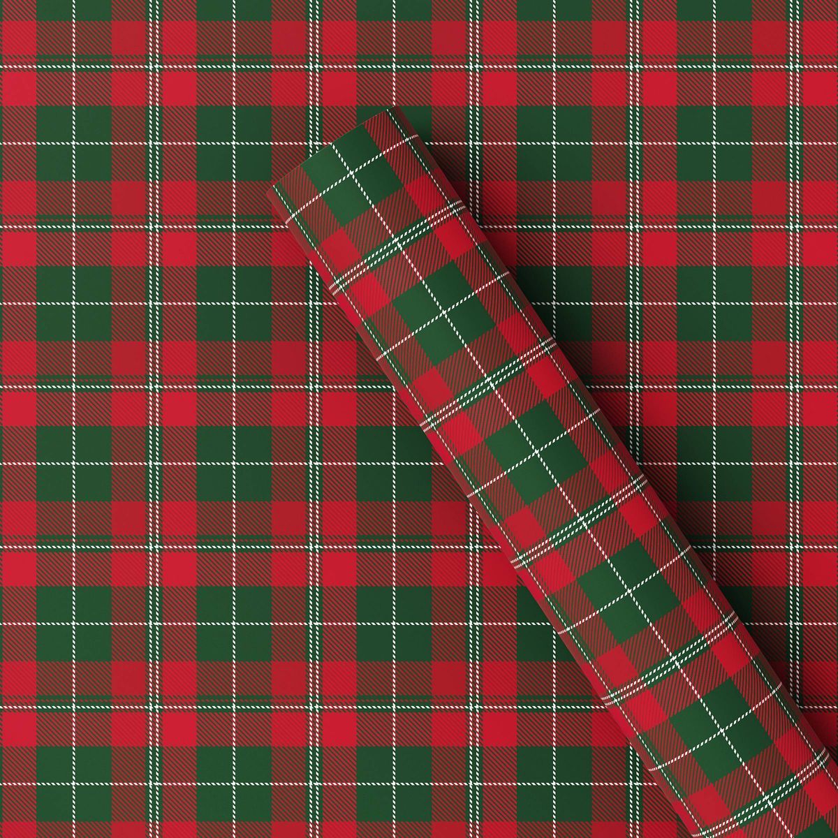 50 sq ft Plaid Christmas Gift Wrap Red/Green - Wondershop™ | Target