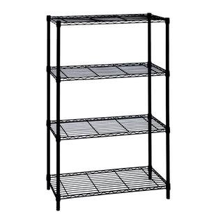 HDX 4-Tier Steel Wire Shelving Unit in Black (36 in. W x 54 in. H x 14 in. D) 21436BPS - The Home... | The Home Depot