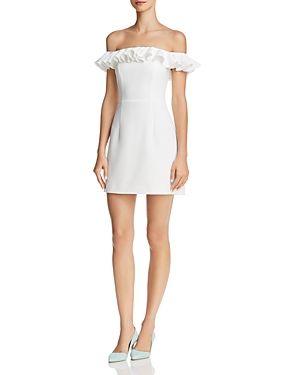 French Connection Whisper Light Ruffled Off-the-Shoulder Dress | Bloomingdale's (US)