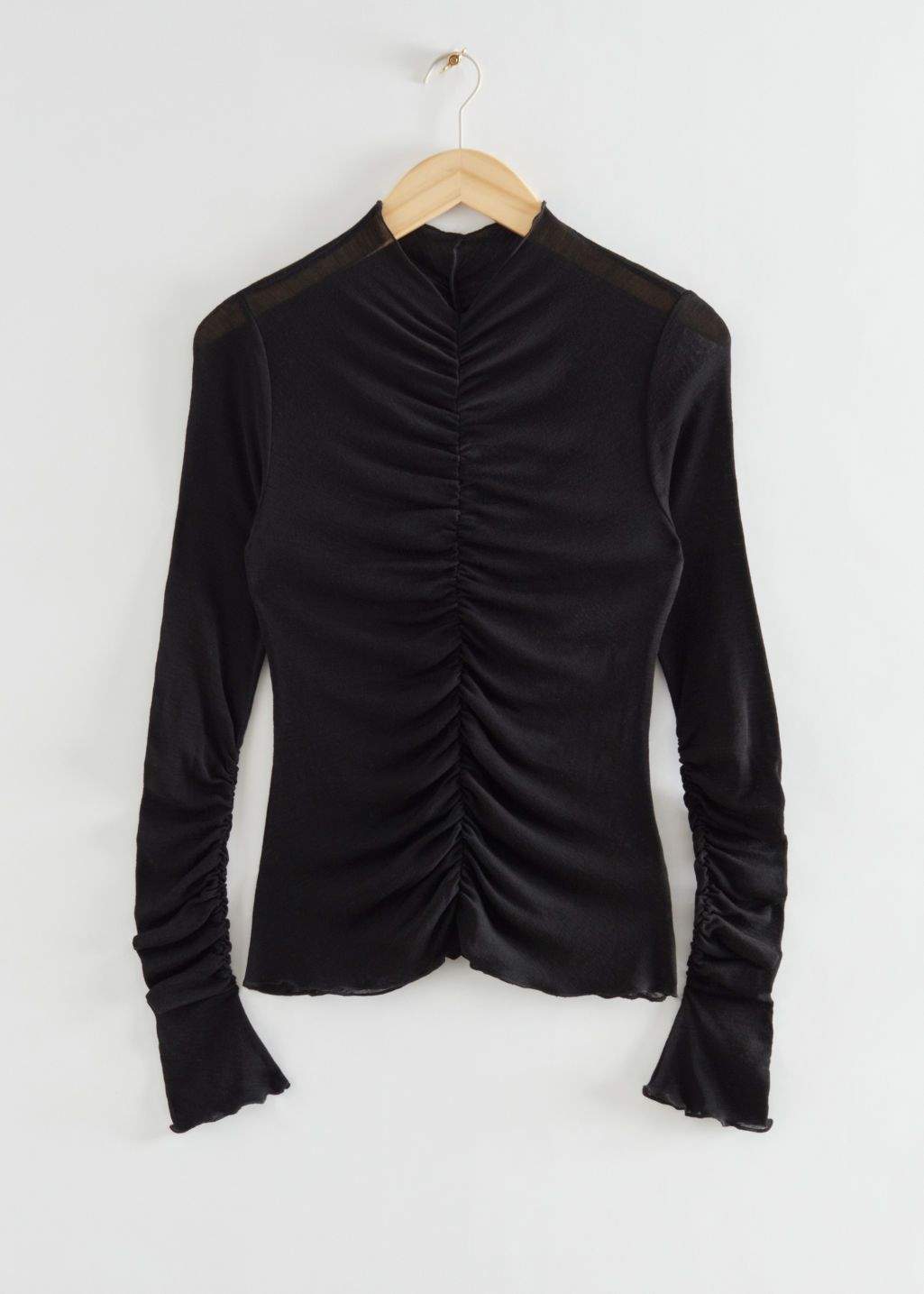 Ruched Flared Sleeve Top | & Other Stories US