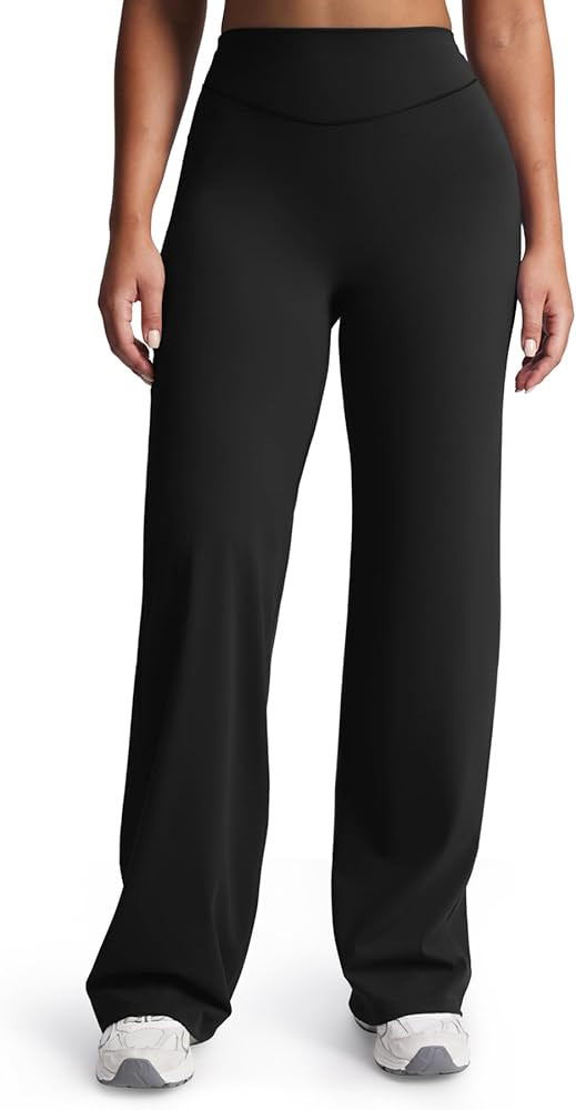 Aoxjox Women's Velura Straight Leg Yoga Pants, Buttery Soft PlushFlex™ Mid-Waist Wide-Leg for W... | Amazon (US)