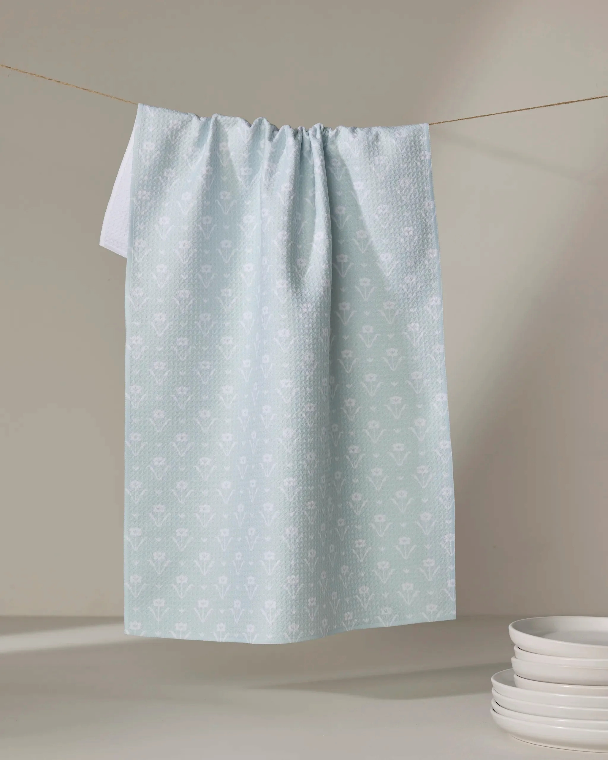 Ladylike Mint Kitchen Tea Towel | Geometry | Geometry