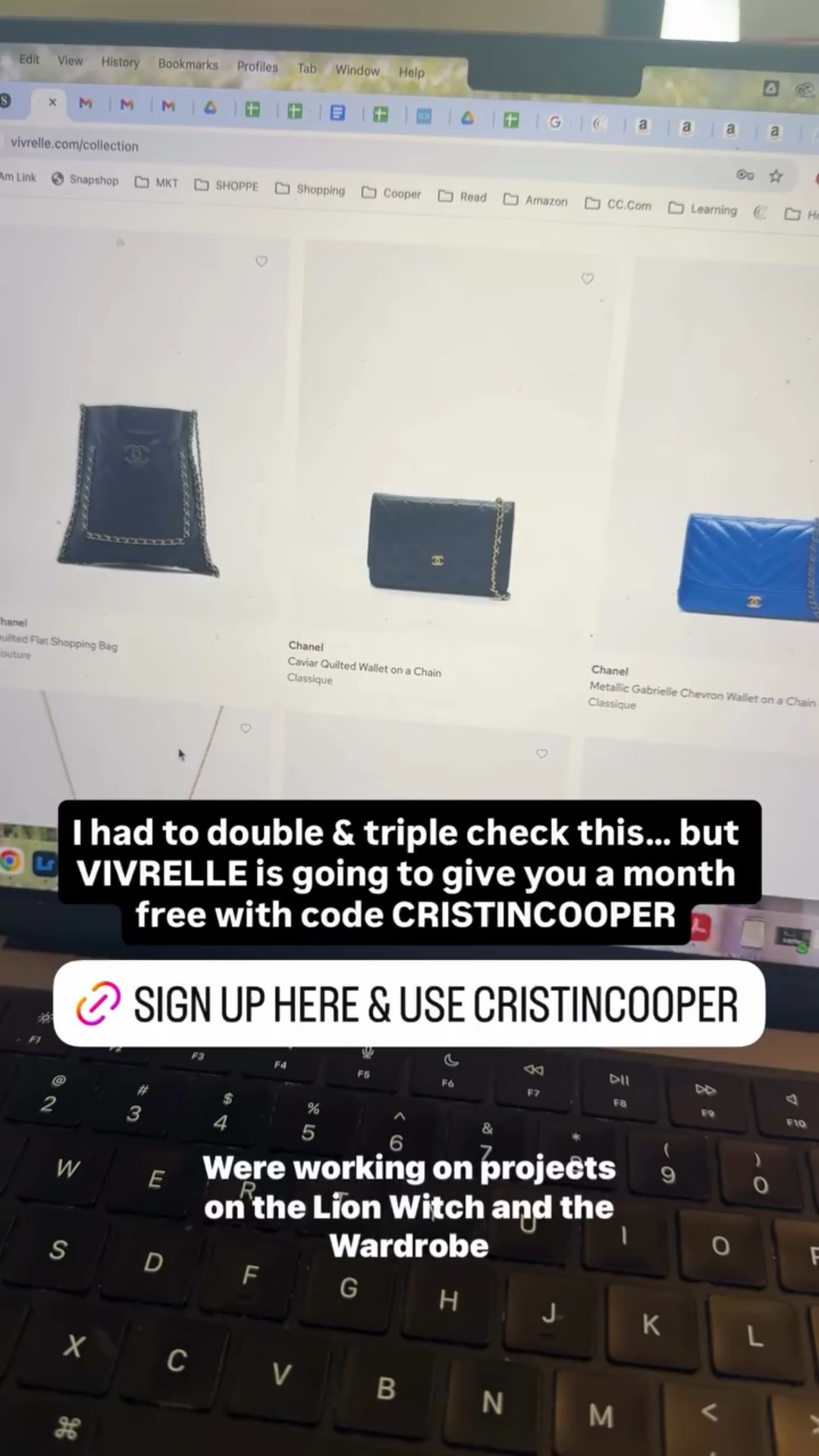I had to double & triple check this… but VIVRELLE is going to give you a month free with code CRISTINCOOPER 

 