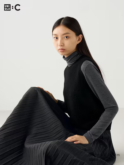 Cashmere Crew Neck Short Jumper (Sleeveless) | UNIQLO (UK)