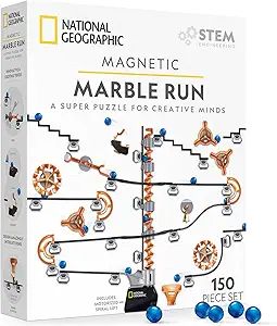 NATIONAL GEOGRAPHIC Magnetic Marble Run - 150-Piece STEM Building Set for Kids & Adults with Magn... | Amazon (US)