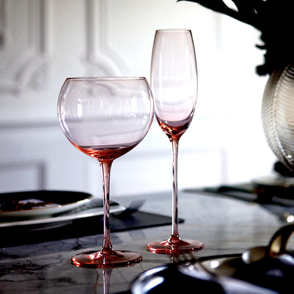 Glass Goblet - Blue - Pink - Tall and Short Design from Apollo Box | Apollo Box