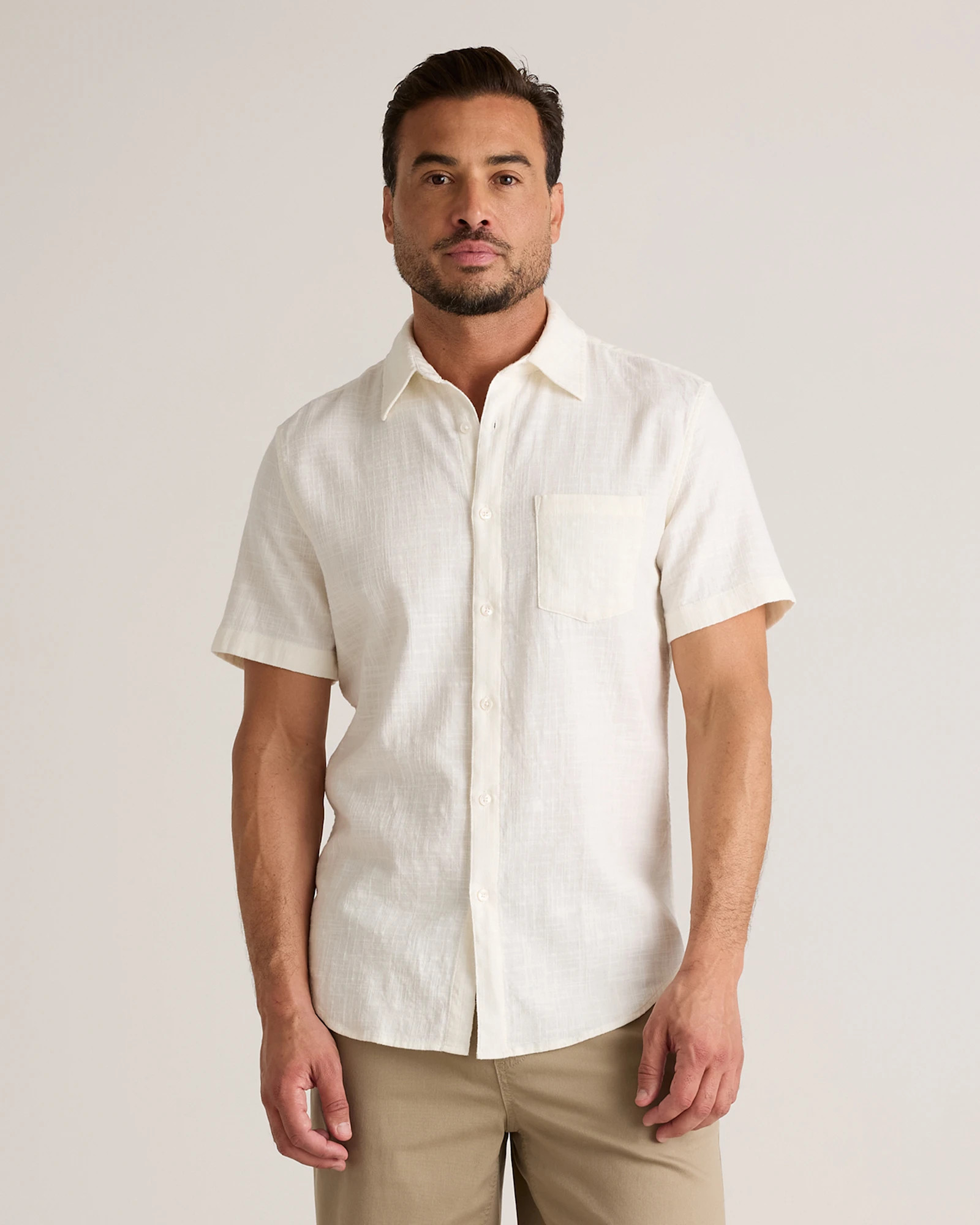Organic Cotton Stretch Selvage Short Sleeve Shirt | Quince