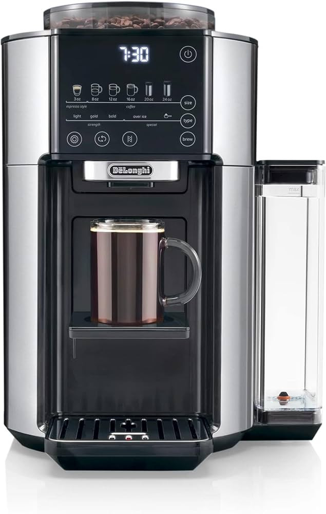 De'Longhi True Brew Drip Coffee Maker, Built in Grinder, Single Serve, 8 oz to 24 oz, Hot or Iced... | Amazon (US)