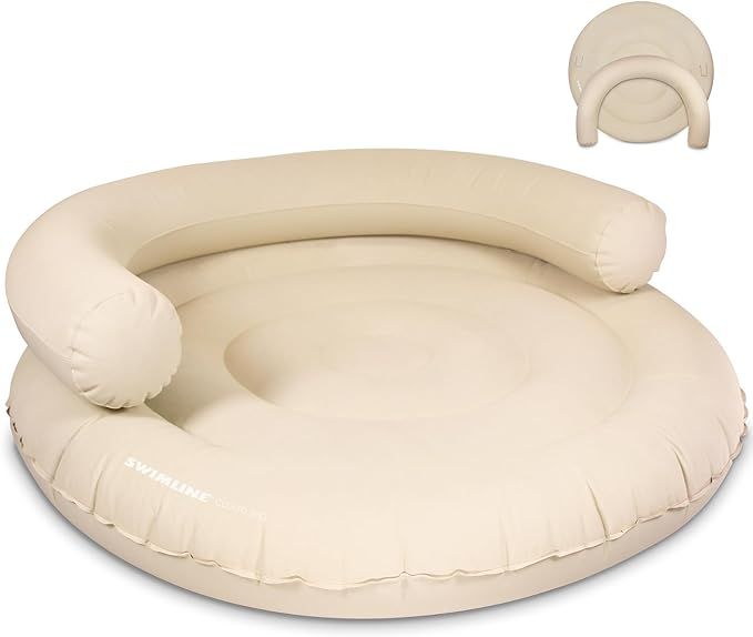 SWIMLINE Cloud Chaise 360 Pool Lake Float Lounger Circular Raft for Adults & Kids W/Backrest | Co... | Amazon (US)