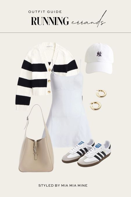 Casual summer outfit
Abercrombie striped cardigan
Nordstrom sporty dress under $50
Adidas samba sneakers
Saint Laurent hobo bag  

#LTKFindsUnder50 #LTKTravel #LTKFindsUnder100