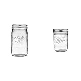 Ball Wide Mouth Quart (32 oz.) Mason Jars with Lids and Bands, for Canning and Storage, 8 Count & Wi | Amazon (US)