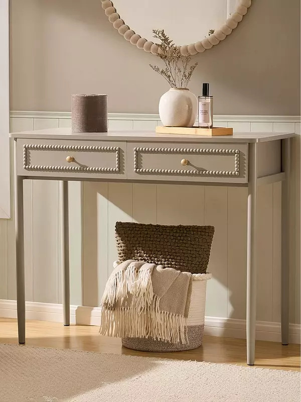Dusk Posy Bobbin Dressing Table - Taupe | Very (UK)