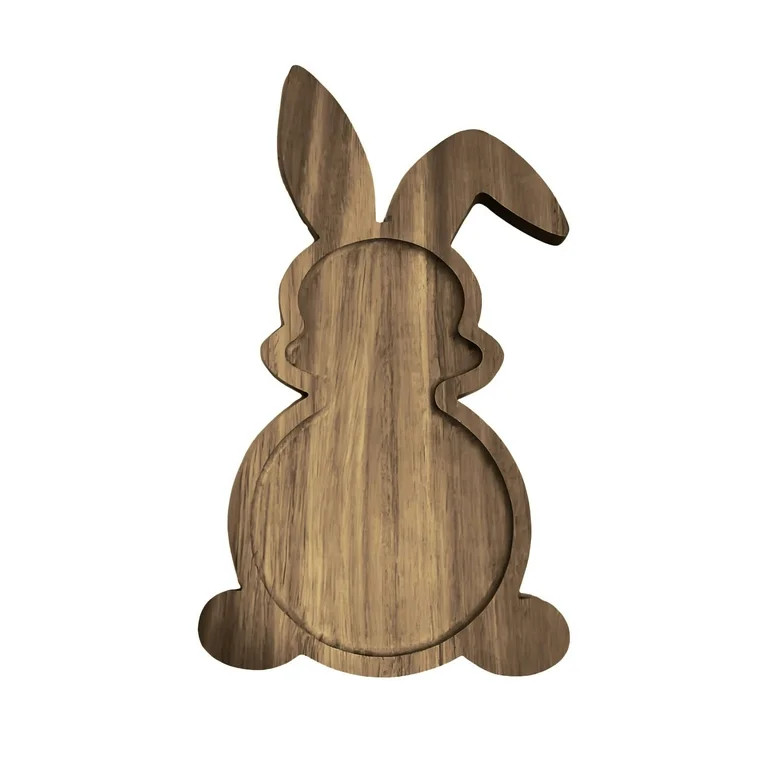 Bunny Serving Wood Trays Bunny Shaped Cutting Board Rabbit Wood Platter Charcuterie Board Kitchen... | Walmart (US)