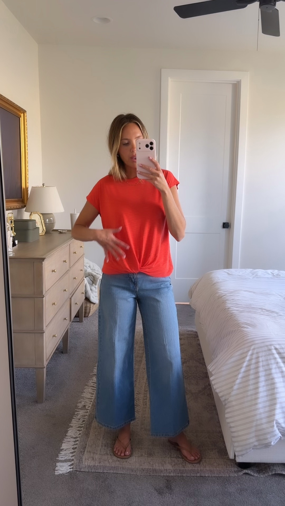 The cutest Walmart outfit!! Wearing size XS in tee & 0 in jeans!