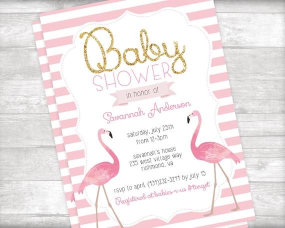 flamingo baby shower