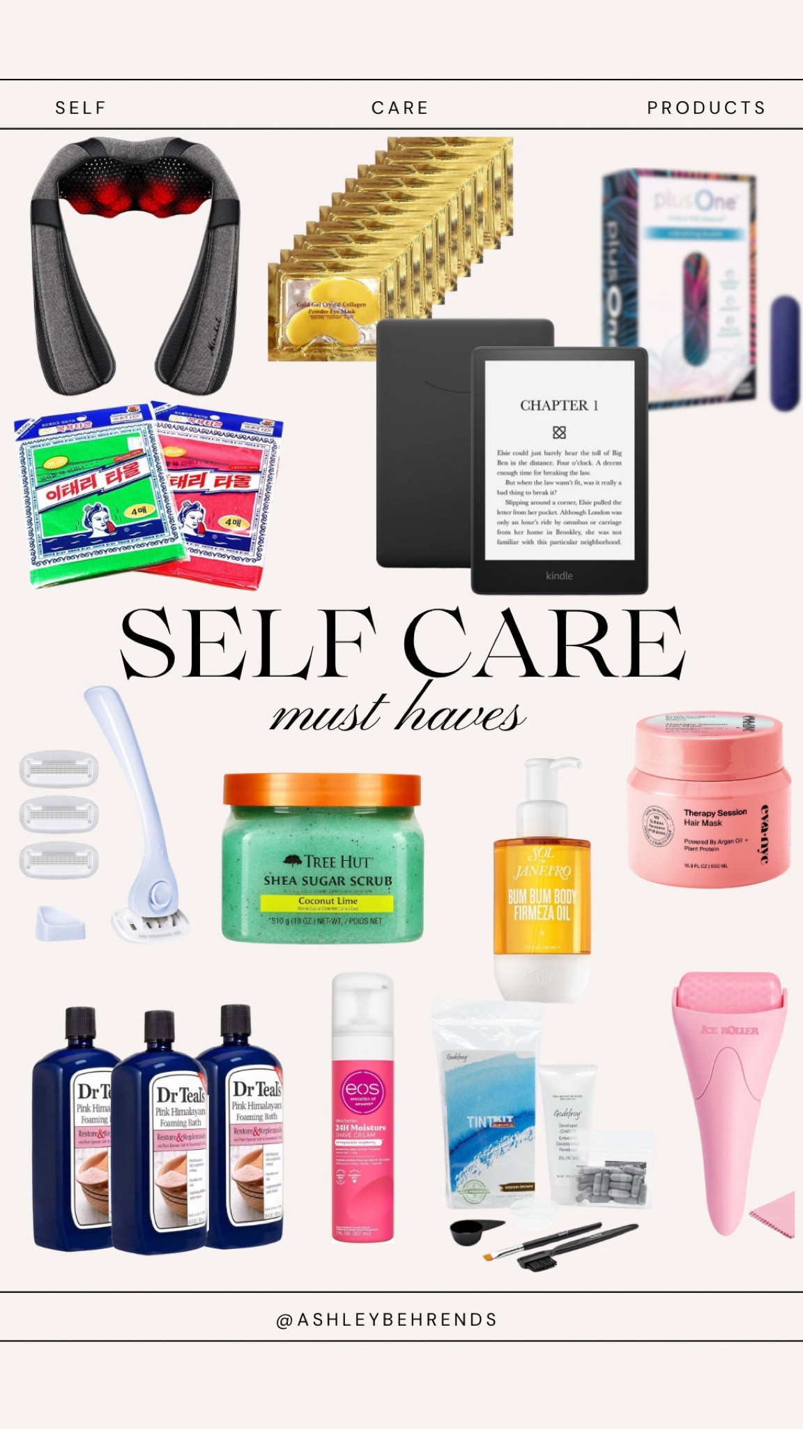 Self care products to spend Christmas gift cards on 🎁 Epsom salt bubble bath, hair mask, body oil, ice roller, kindle, eye patches, sugar scrub 
#beautyfavorites #beauty #selfcare #beauty #giftideas #giftsforher #kindle #massager #bodyoil #hairmask #iceroller #epsomsalt #bubblebath 

#LTKHoliday #LTKsalealert #LTKGiftGuide