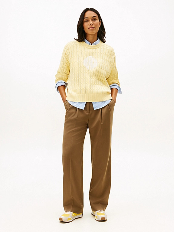 Timeless Pleated Relaxed Straight Leg Trousers | Tommy Hilfiger UK