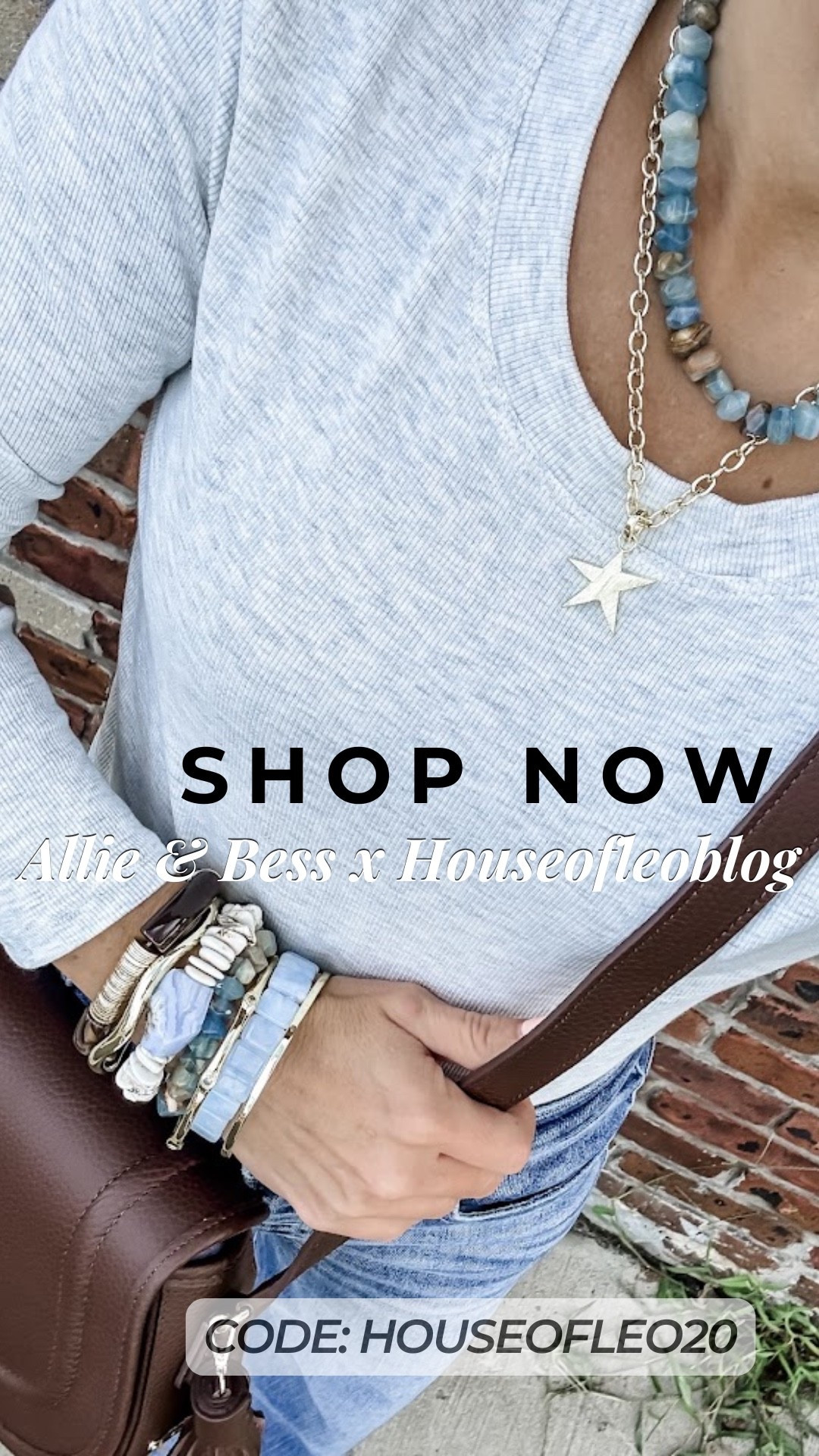 Code HOUSEOFLEO20. My fall jewelry collection is live! Fall jewelry, beaded bracelets, star necklace. Bracelet stack.